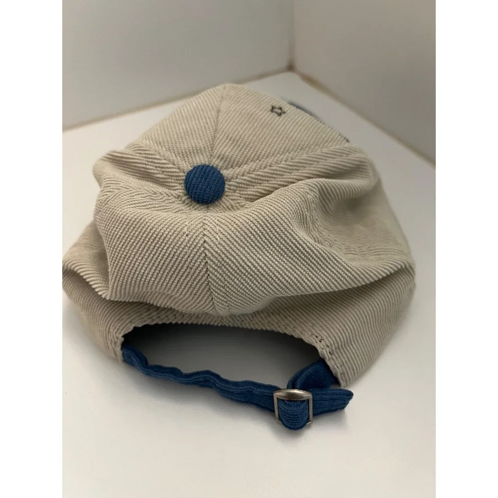 Kids Dino Dinosaur multi color blue/beige baseball hat cap adjustable